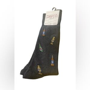 Davco Men's Fun Beer Bottle Casual Socks - Dark Gray